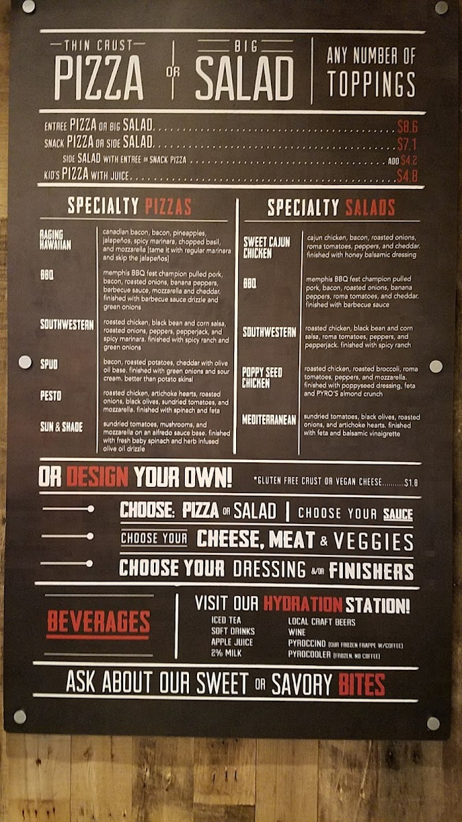 PYRO'S Fire Fresh Pizza Menu - Image 2